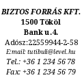 Szöveglemez Pocket Stamp Q 25 bélyegzőhöz