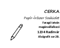 Szöveglemez Printer 54 bélyegzőhöz