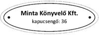 Réz hatású ovális tábla 124 x 42 mm kerettel