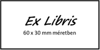 Ex Libris bélyegző 60x30 mm, gravírozott dobozban