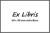 Ex Libris bélyegző 60x40 mm, gravírozott dobozban
